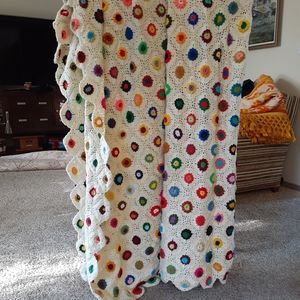 Vintage shabby chic bed blanket